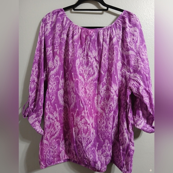 Lane BRYANT Women's Purple Blouse - Picture 6 of 10